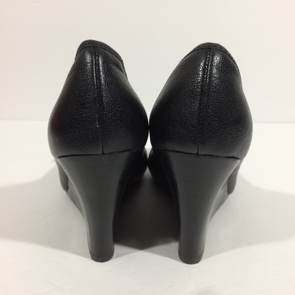 Steve Madden Black "Trea" Wedge Round Toe 8.5 - Picture 3 of 8